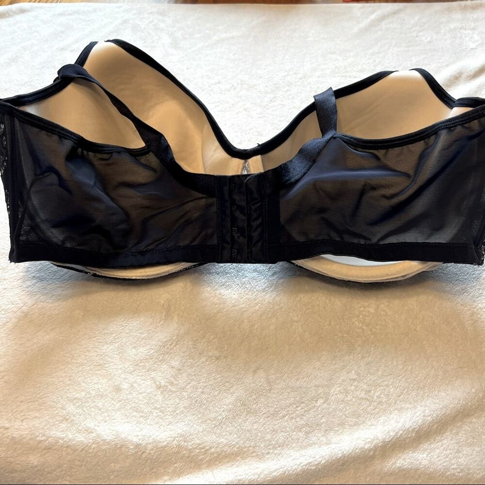 Cacique Blue Lace Lightly Lined Underwire Bra Women's Size 44DDD - Picture 2 of 7